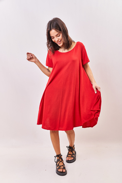 Vestido de modal viscosa, con bolsillos. - comprar online