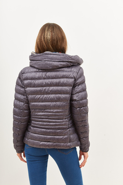 Campera de abrigo, con piel estampada y capucha desmontable - tienda online
