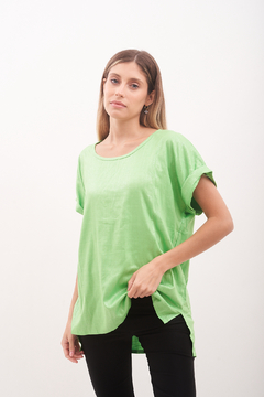 Camisola de lino spandex, con brillo. - tienda online