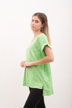 Camisola de lino spandex, con brillo.