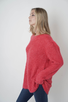 Sweater oversize acanalado, con pelo - Proverbio