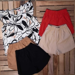 Short de bengalina, tiro alto. - comprar online