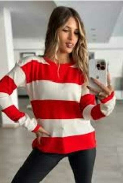 Sweater de hilo elastizado bicolor. Calidad premium. en internet