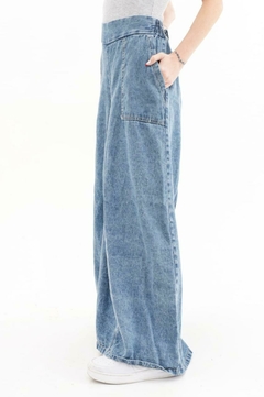 Maxi wide legg de jean negro nevado. - comprar online