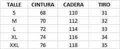 Imagen de Maxi palazzo de jean, con tajos en terminación.