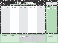 Bloco organizador semanal - A4 - Papelaria Papelice's