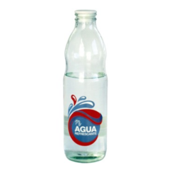 Botella de Vidrio Leyenda Agua 1 LT. - Ref : A3292180