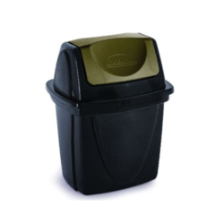 Tacho de Residuos con Tapa Basculante de Plastico ECOBLACK de 6.5 L - Ref : A3292410