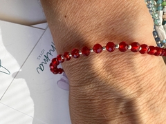 Pulsera cristar rojo circulo