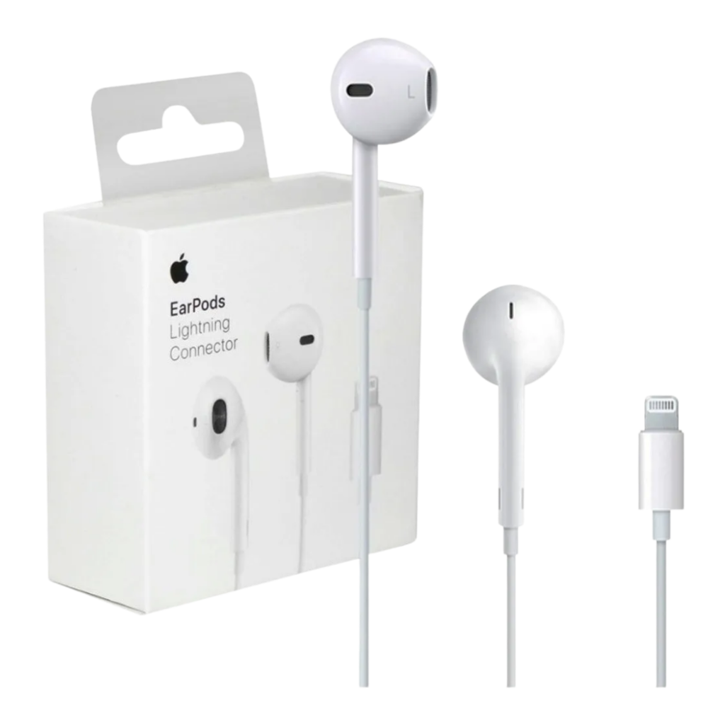  Apple EarPods - Auriculares intrauditivos con micrófono y  auriculares remotos, color blanco con adaptador de conector Lightning a  0.138 in (renovado) : Electrónica