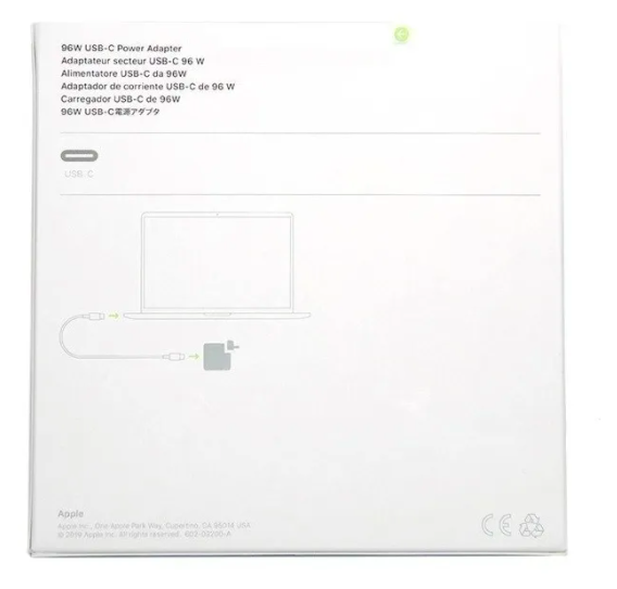 Apple Adaptador corriente 96W USB-C - Cargador MacBook Pro