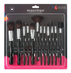 Kit 12 pincéis para maquiagem Macrilan KP9-1A Profisional