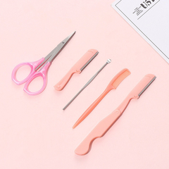 Kit Sobrancelhas Tesoura Navalha Pente Design Beauty tools - sobrancelhastores