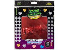 Cortina metalizada corazones - comprar online