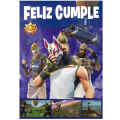 Afiche Feliz Cumpleaños Fornite