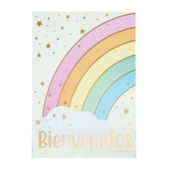 Afiche bienvenido arco iris x1