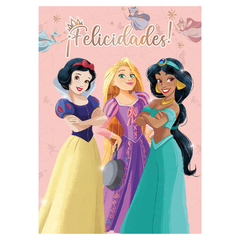 Afiche felicidades princesas de disney x1