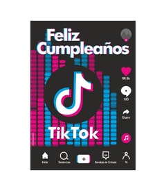 Afiche feliz cumple tik tok x1