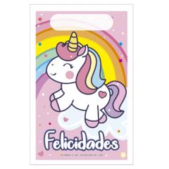 Bolsita unicornio arco iris x10