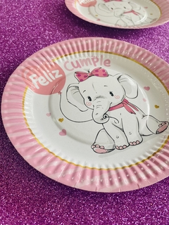 Platito Elefante rosa - comprar online