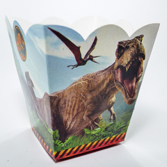 Cajita pochoclera/golosinera jurassic world x6