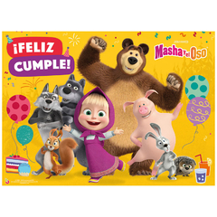 Afiche feliz cumple masha x1