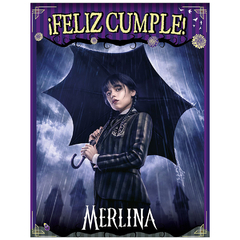 Afiche Feliz Cumple Merlina