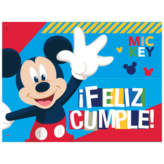 Afiche feliz cumple mickey x1