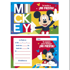 Invitaciones mickey x10