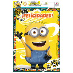 Afiche Feliz Cumple de Minions