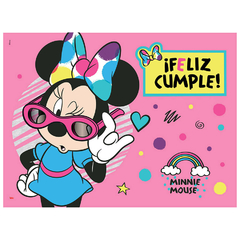 Afiche feliz cumple minnie x1