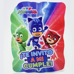 Invitacion heroes en pijamas x10