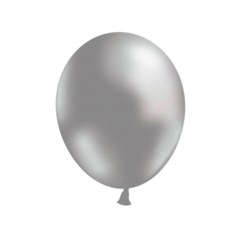 Globos Globolandia Perlados Plateado 12" x25