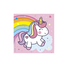 Servilletero unicornio arco iris x1