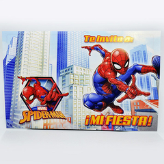 Invitacion troquelada hombre araña x10