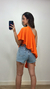 CROPPED FEMININO ASSIMÉTRICO BABADO - comprar online