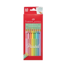 Lápices de colores Faber Castell pastel por 10