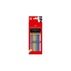 Lápices de colores Faber Castell metálicos por 10