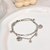 Pulsera cadena doble con bolitas y corazón diseño AQ - comprar online