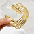 Esclava ancha/ brazalete chico mix líneas dorado F - comprar online