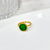 Anillo círculo verde AD - cod:anad18 - comprar online