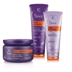 Kit Siàge Liso Intenso - Shampoo, Condicionador e Máscara para Cabelos Lisos e Alinhados - Eudora