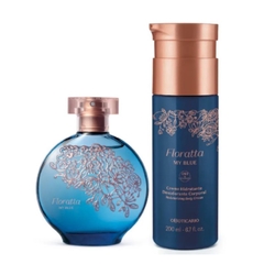 Combo Floratta My Blue: Loção Corporal 200ml + Body Spray 100ml + Desodorante Colônia 75ml - O Boticário