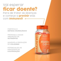 Immunevit Vitaminas C + D + Zn Imunidade Fortalecida em 60 Cápsulas - Really