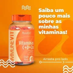 Immunevit Vitaminas C + D + Zn Imunidade Fortalecida em 60 Cápsulas - Really - comprar online