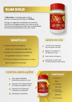 Slim Gold Reeducador Alimentar 100% Natural - Emagrecedor Slim Gold - Slim - Marypresentss