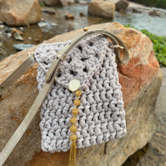 Bolso porta celular tejido a Crochet on internet