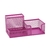 Organizador Aramado 3 Compartimentos BRW Rosa