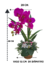 Arranjo de orquídeas pink no vaso de vime - Darc Flores e Arranjos Artificiais