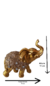 Enfeite Elefante De Resina Dourado Com Pedras Prateadas - comprar online